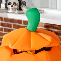 Outsunny pompoengeest met bewegende kat Helloween tuindecoratie opblaasbare LED-verlichting 76 x 64 x 115 cm(m-9)