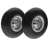 Outsunny Set de 2 anvelope pneumatice de schimb, cu alezaj de 16 mm pentru cărucior de grădină, roabă și cărucior de transport(m-11)