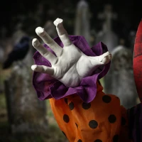 HOMCOM 167 cm levensgrote geanimeerde Halloween-clown decoratie met geluid- en aanraakactivatie(m-11)