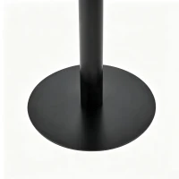 Table d'appoint ronde, plateau anti-rayures facile à nettoyer, 60x60x74 cm, Noir(m-7)