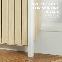 HOMCOM 93 x 119cm Rustic-Look Radiator Cover - Oak(m-7)