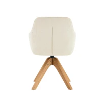 Chaise de salle à manger pivotante 360° (lot de 2), design moderne légèrement luxueux, 58,00x46,00x82,00 cm, Couleur naturelle(m-12)