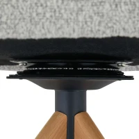 Lot de 2 chaises pivotantes rétro-luxe, patins feutre antidérapants, rotation 360° silencieuse, 47x47.5x81.5 cm, Couleur naturelle(m-6)
