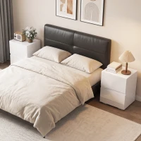 HOMCOM Set de 2 Noptiere cu 2 Sertare, Alb(m-6)