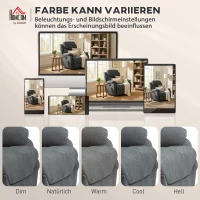 HOMCOM Relaxstoel, ligstoel, 150° kantelbaar, Donkergrijs(m-7)