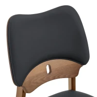 Lot de 2 chaises de salle, design papillon, confortable et facile d'entretien, 51x43x87.5 cm, Noir(m-4)