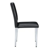 Lot de 4 chaises de salle à manger, style luxe européen, patins antidérapants et silencieux, 42x46x89 cm, Noir+Argent(m-10)