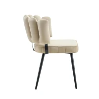 Lot de 2 chaises de salle à manger, mousse haute densité, patins antidérapants, 60x48x80 cm, Noir(m-7)