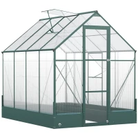Outsunny kas voor in de tuin kweekkas tomatenhuis koude kas 250 x 190 x 219 cm(m-11)