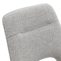 Chaise de salle à manger pivotante 360°, accoudoirs, patins réglables antidérapants, 50x50x87 cm, Gris+Beige(m-4)