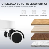 HOMCOM Sedia da Ufficio Ergonomica e Traspirante con Supporto Lombare Dinamico 4D, 64.5x62.5x112-122 cm, Multicolore(m-8)