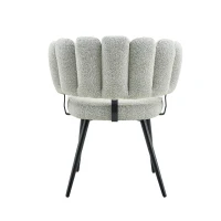Lot de 2 chaises de salle à manger, mousse haute densité, patins antidérapants, 60x48x80 cm, Noir+Gris clair(m-9)