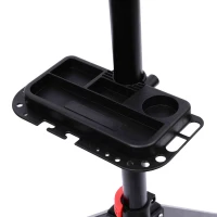HOMCOM Folding Bike Repair Stand Bicycle Bike Stand For Maintenance Display Cycle Rack with Tool Tray, Height Adjustable(m-7)