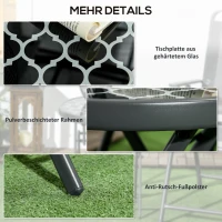 Outsunny Tuin Tafel - Opvouwbare Ronde Tuintafel, Weerbestendig, Ø45 x 50 cm, Zwart(m-7)