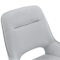 Chaise de salle à manger pivotante 360°, accoudoirs, patins réglables antidérapants, 50x50x87 cm, Gris clair(m-5)