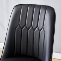 Lot de 2 chaises de salle à manger modernes, assise rembourrée, embouts antidérapants, 43x41.5x89 cm, Noir+Doré(m-6)