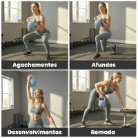SPORTNOW Kettlebell 8 kg Recheado com Areia Metálica e Cabo Antideslizante para Treino 27x20x20 cm Azul Claro(m-8)