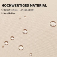Outsunny luifel knikarm klemluifel zonwering zwengel balkon aluminium 3 x 1,5 m crème(m-4)