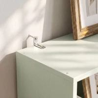 HOMCOM Bookcase Adjustable Shelf Bookshelf Anti-Tip Hardware 6-Tier, Light Green(m-10)