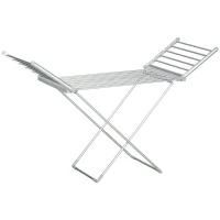 HOMCOM Droogrek met Verwarming, 45-55 ℃, Opvouwbaar, 144L x 53B x 96H cm(m-11)