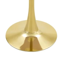 Table d'appoint ronde, style mid-century, pieds antidérapants, usage multifonction, 60x60x72 cm, Couleur naturelle(m-8)