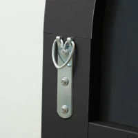 HOMCOM Volledige Lichaamsspiegel, zonder Frame, Vrijstaand/Wandmontage, Metalen Stander, 50x150 cm, Zwart(m-7)