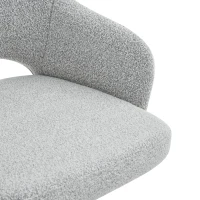 Lot de 2 chaises pivotantes style rétro luxe léger, revêtement en tissu structuré, 45x48x85 cm, Couleur naturelle(m-7)