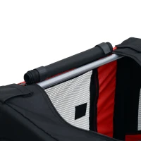 PawHut Remorque vélo pour Chien Animaux 8 réflecteurs Drapeau Barre attelage Inclus Acier Polyester imperméable Max. 30 Kg 130L x 73l x 90H cm Rouge(m-9)