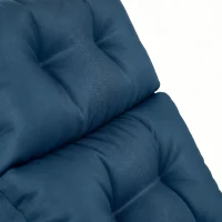 Outsunny Set of Two 190 x 56cm Sun Lounger Cushions - Navy Blue(m-11)