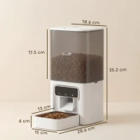 PawHut Distribuitor Automat de Hrană pentru Pisici 4.5L cu Aplicație și Înregistrator Vocal(m-3)