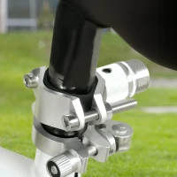 PawHut Hondenriem voor Fiets, Elastisch Koord, Stalen Buis, 124 cm, Zwart(m-8)