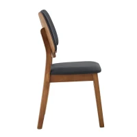 Lot de 2 chaises de salle, design papillon, confortable et facile d'entretien, 51x43x87.5 cm, Noir(m-8)