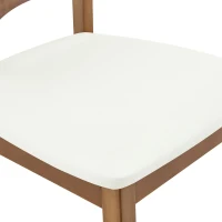 Lot de 2 chaises de salle, design papillon, confortable et facile d'entretien, 51x43x87.5 cm, Blanc(m-6)