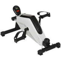 HOMCOM Magnetic Pedal Exerciser, 8-Level Adjustable Resistance Mini Exercise Bike for Arms and Legs Rehabilitation Training, Portable Trainer Fitness Equipment for Elderly People Home, Office Workout(m-1)