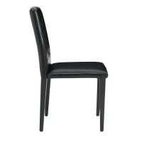 Lot de 4 chaises de salle à manger, style luxe européen, patins antidérapants et silencieux, 42x46x89 cm, Noir(m-10)