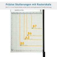 HOMCOM Papiersnijmachine tot A4 papiersnijder metaal wit(m-4)