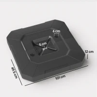 Outsunny 2PCS Umbrella Weights for Cantilever Parasols, Parasol Base Weights, 80 kg for Water or 105 kg Water and Sand Mix, Black(m-3)