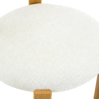 Lot de 2 chaises rembourrées, revêtement bouclé sherpa respirant, design moderne, 55,5x44x79 cm, Blanc(m-6)