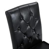 Lot de 4 chaises de salle à manger, style luxe européen, patins antidérapants et silencieux, 42x46x89 cm, Noir+Argent(m-5)