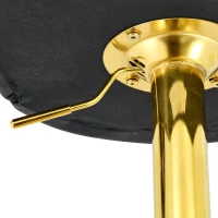Lot de 2 tabourets de bar avec dossier, réglables en hauteur et pivotants 360°, 49.7x45x110 cm, Noir(m-8)