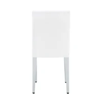 Lot de 4 chaises de salle à manger, style luxe européen, patins antidérapants et silencieux, 42x46x89 cm, Blanc+Argenté(m-10)