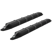 HOMCOM Lot de 2 barres de toit galerie souple gonflable et universelle pour voiture charge max 75 kg noir(m-1)