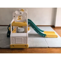AIYAPLAY Parque Infantil 7 em 1 com Baloiço e Escorrega, Tema de Carro, Volante com Buzina e Arrumação, 1-4 Anos, Branco(m-4)
