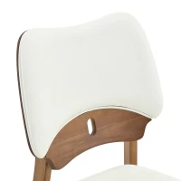 Lot de 2 chaises de salle, design papillon, confortable et facile d'entretien, 51x43x87.5 cm, Blanc(m-5)