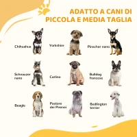 PawHut Cancelletto per Cani con 4 Viti Regolabili e Nastro Adesivo, in Metallo e Plastica, 74-100x76 cm, Nero(m-3)
