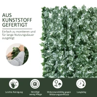 Outsunny Kunsthaag wanddecoratie privacyhaag planten haag donkergroen(m-4)