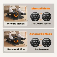 SPORTNOW Under Desk Elliptical Machine with Manual & Auto Modes, 12 Adjustable Speed, Remote Control & LED Monitor for Home(m-4)
