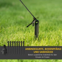 Outsunny Kerstman op motor, Tuindecoratie, LEDs, opblaasbaar, weerbestendig, 180 x 95 x 170 cm(m-7)