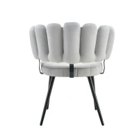 Lot de 2 chaises de salle à manger, mousse haute densité, patins antidérapants, 60x48x80 cm, Gris clair+Noir(m-9)