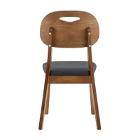 Lot de 2 chaises de salle à manger modernes, poignée de transport et assise rembourrée, facile à nettoyer, 50x44x88 cm, Noir(m-10)